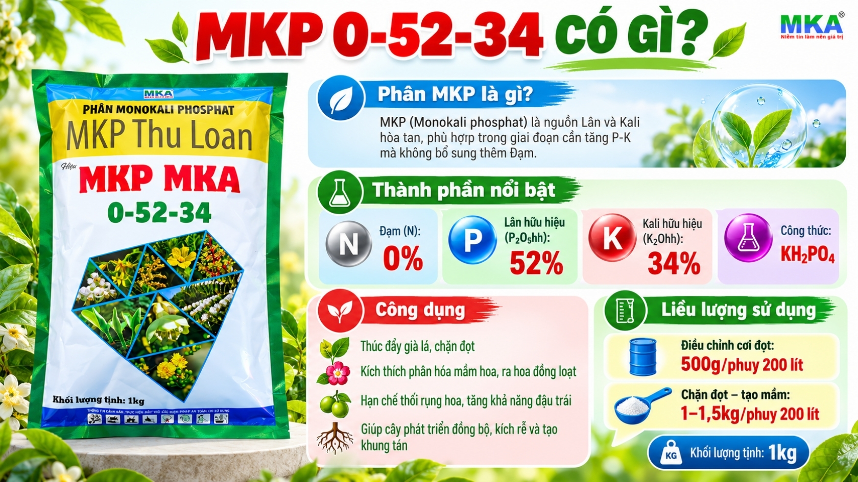 Phân MKP 0-52-34 có gì